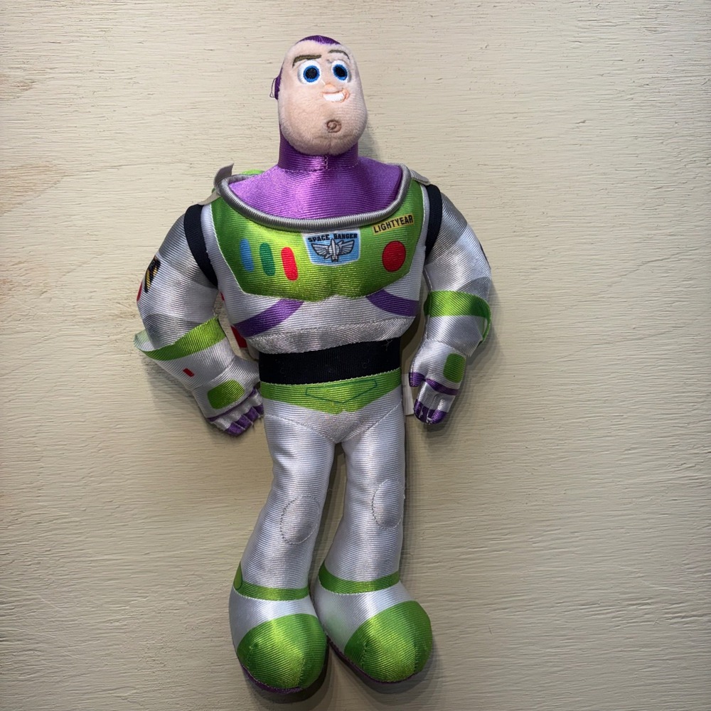 Disney Store Pixar Toy Story Authentic Buzz Light Year Plush 13" Shiny Stuffie